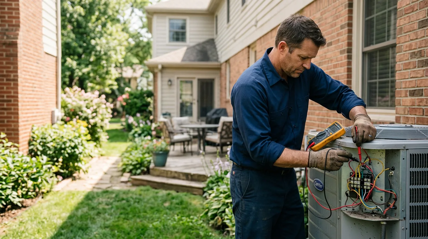 HVAC technician working near Durham, OK